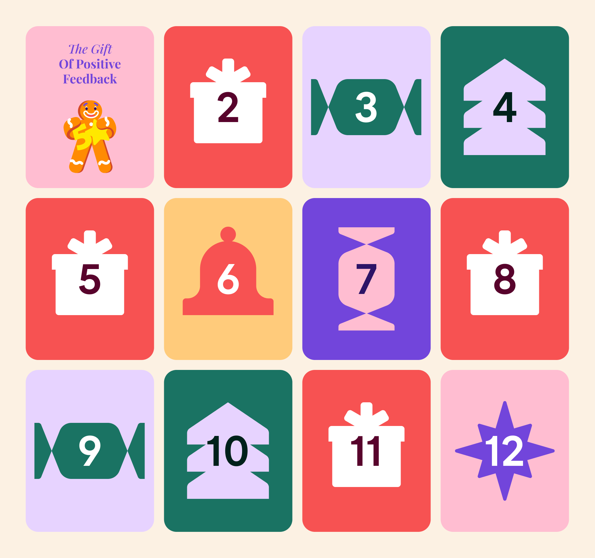 Calendar dates waiting to be revealed