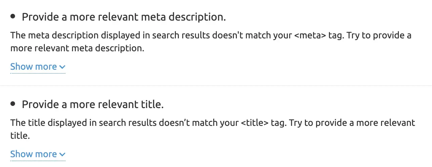 meta description and title suggestions