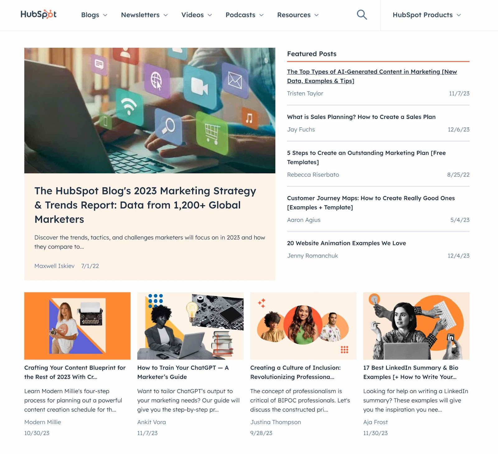 HubSpot blog